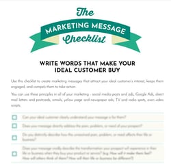 The marketing messaging checklist